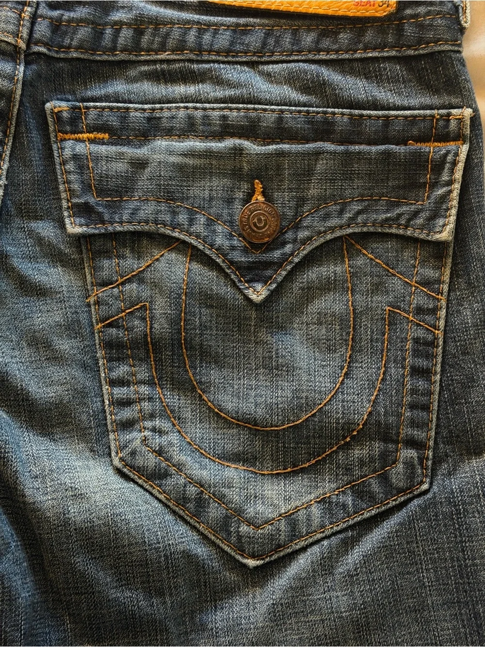 True Religion Men’s Straight Jeans - Blue Wash